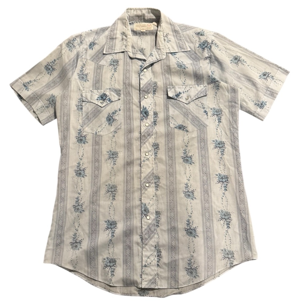 Vintage Sheplers Pearl Snap Short sleeved button down